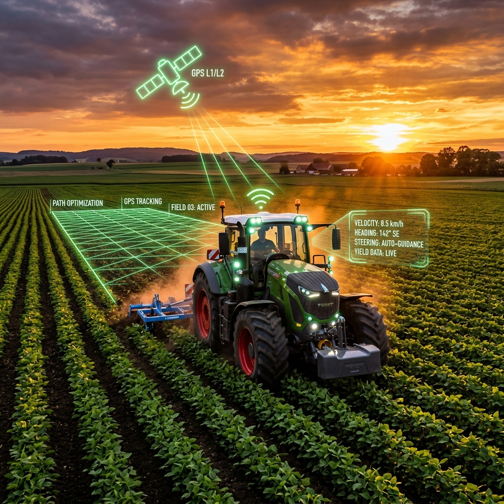 WAKTA Smart Agricultural GPS Technology Background